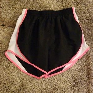 Imagin8 Work Out Gym Womens Shorts Black Pink